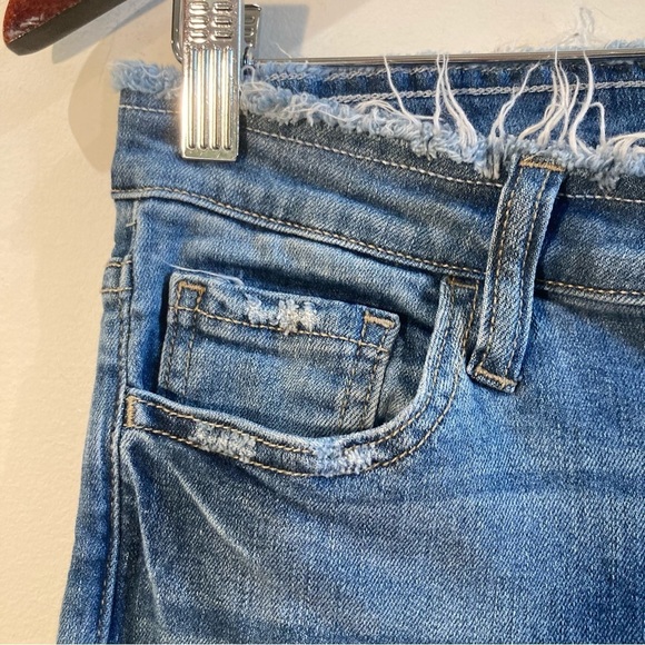 VERVET Sz 29 Ankle Skinny Fit Raw Waist and Hem Mid Wash Jeans - Picture 7 of 13